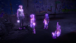 A multiservitor with the young children.