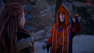 Irid talking to Aloy.
