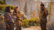 Olara, Aloy and Brom.
