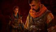 Erend pleading for Aloy to not make him beg.