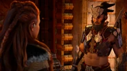 Ahsis talking to Aloy.