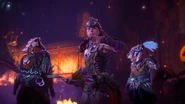 Aloy opening the door.