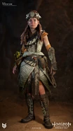 Utaru Gravesinger outfit.png (8.48 MB) Artwork of Aloy wearing the Utaru Gravesinger with the Utaru Protector face paint by Patrick van Rooijen.