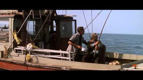 Jaws 1975 scene -- He's Gone Under the Boat