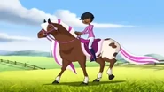 Molly riding Calypso