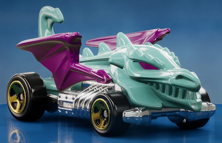 Hot Wheels 2017 Street Beasts Dragon Blaster, Purple (Treasure Hunt)