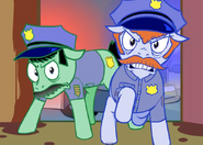 Lieutenant Clip and Officer Clop barge into the shed.