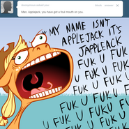 You have a Foul Mouth Applejack