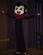 Mavis in her gown