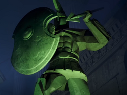 An Atlantis booby trap disguised as a statue.