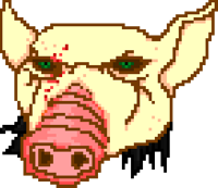 Martin Brown as "The Pig Butcher".