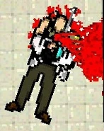 The Son performs his unique Machete execution on a Security Guard.