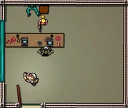 Brown's Death.png (130 KB) Rachael armed with a 9mm, about to kill the Pig Butcher.