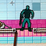 SWAT being knocked to the ground due to melee.