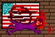 A dead Panther seen in the intro, skinned by the Colonel. Note the 50 Blessings logo drawn over the American Flag with the Panther's blood.