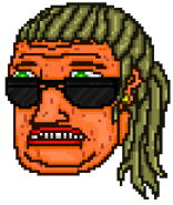 The Club Manager frightened by Jacket's presence (Note: His eyes are being shown here).