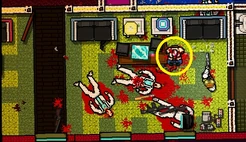 The body slumped over the table is where you can find the Earl Mask.