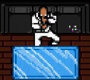 The Henchman taking drugs in Execution.