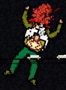 Jacket executes Bum with a Baseball Bat.