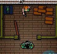 Jack's Sister threateningly defends herself from Corey with a pistol.