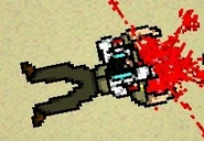 The Son stomp-executes a Security Guard.