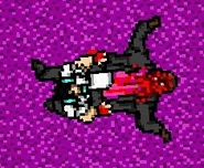 The Son performing a ground execution on a Colombian Thug by kneeing him in the face.