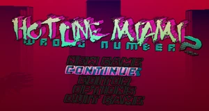 Главное меню «Hotline Miami 2»