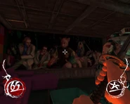 Большой фрагмент постера на стене