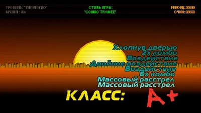Описание действий на фоне рассвета в Hotline Miami