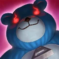 Scary Cuddle Bear Stitches Portrait