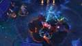 Cho'gall usando Corrimiento de tierra contra Alafeliz, Illidan y Kael'thas.