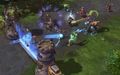 Arremetiendo contra Lunara para defender una puerta.