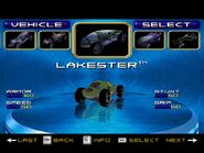 Lakester as a playable car in the console version of Hot Wheels Velocity X