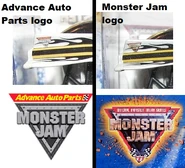 Difference between the Advance AutoParts logo and the Monster Jam logo