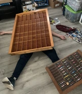 Just a funny pic I had to share. Received this HUGE wooden display that totally fell and disabled me for some time :P