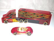 Truckin' Transporters 2008 Translucent red black-yellow Flames or Tribals gold Rims with Phastasm Translucent red black-yellow Flames or Tribals gold 5SP