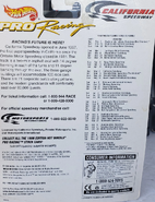 Back of California Speedway Blister