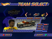 Super Tuned as a playable car in Hot Wheels World Race