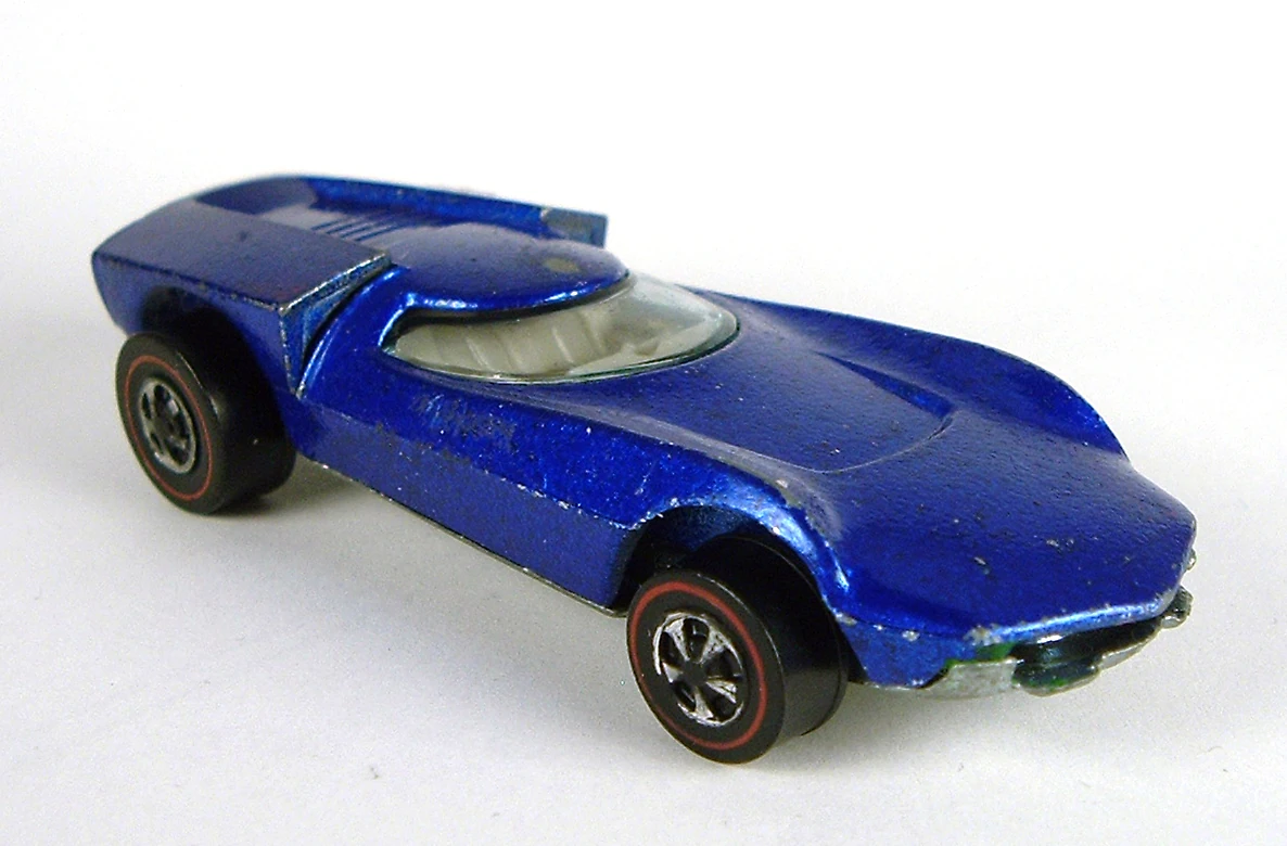 Hot Wheels Redline Vintage 1968 – Turbofire Bleu Métallisé – 1/64 – Collection USA