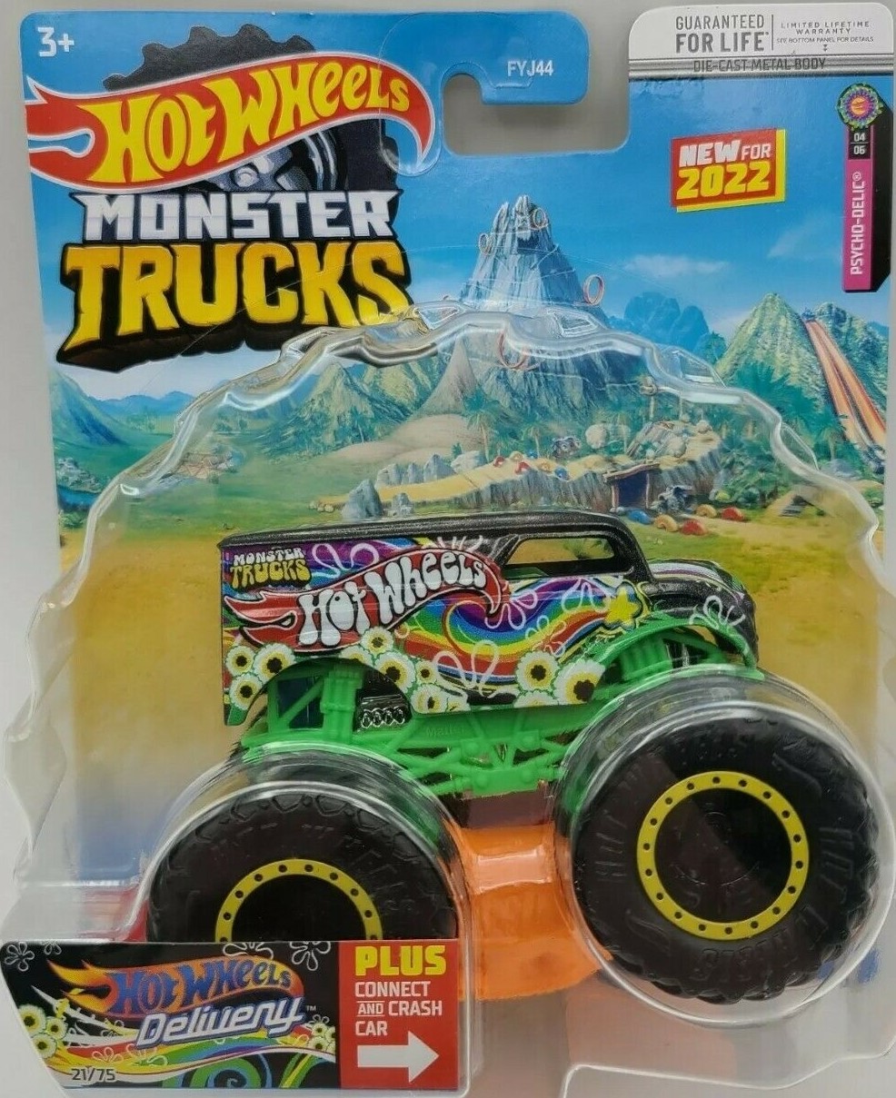 Monster Trucks HW Flames Hot Wheels Delivery Diecast Car #2/5