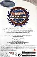23rd Annual Collectors Convention Back of Card 2009
