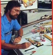 Larry Wood Sketching Pepsi Challenger in 1982