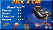 Flashfire was playable in Hot Wheels Velocity X GBA