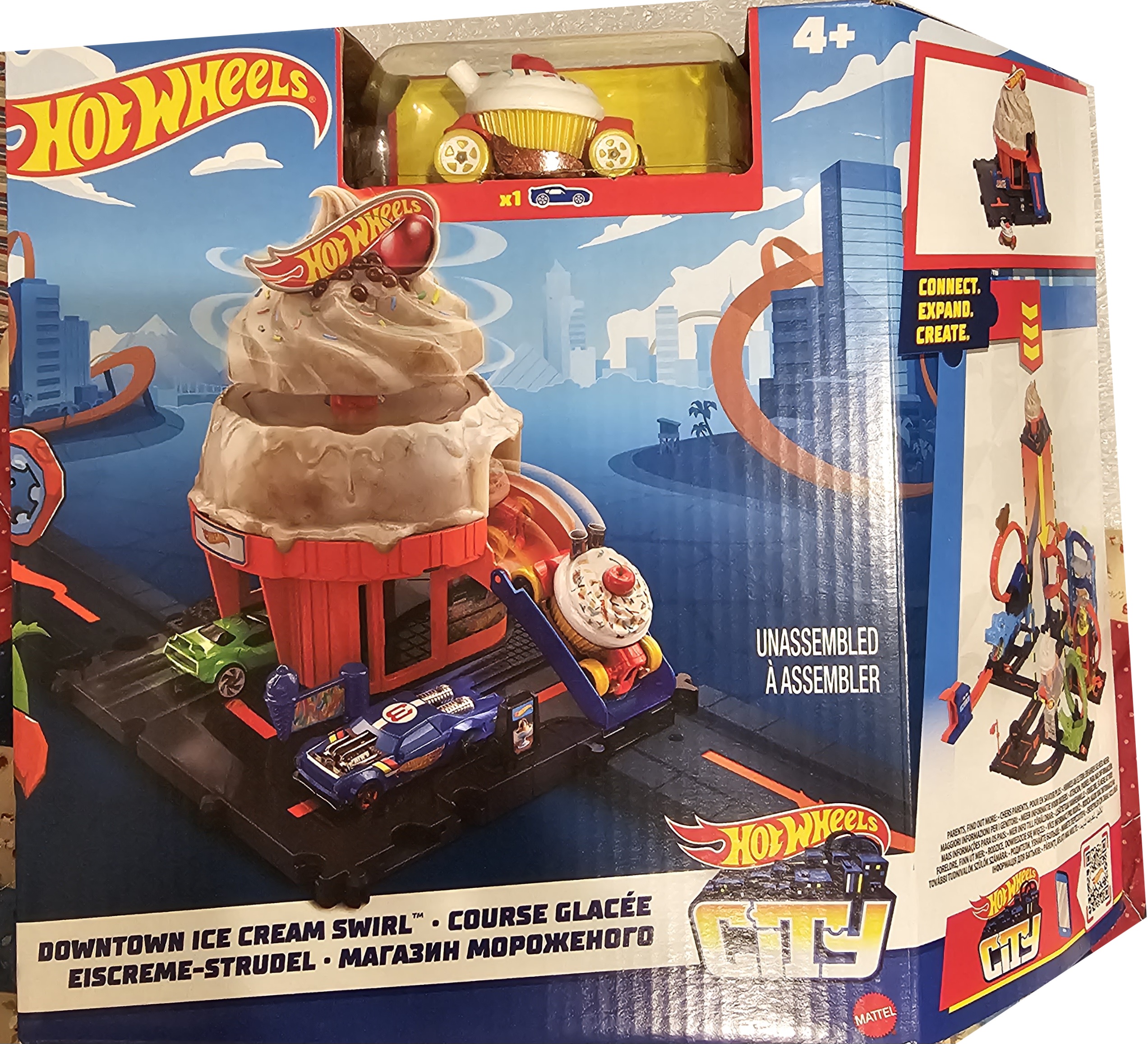Hot Wheels City Downtown Repair Station Playset with 1 Car