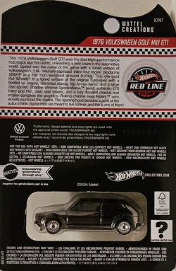 Hot Wheels1976 フォルクスワーゲン ゴルフ Mk1 RLC 限定 Rlc