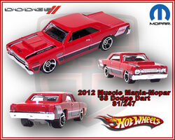 "MOTOR CITY MUSCLE" #2/4 2004 HOT WHEELS RED DODGE DART METAL COLLECTION