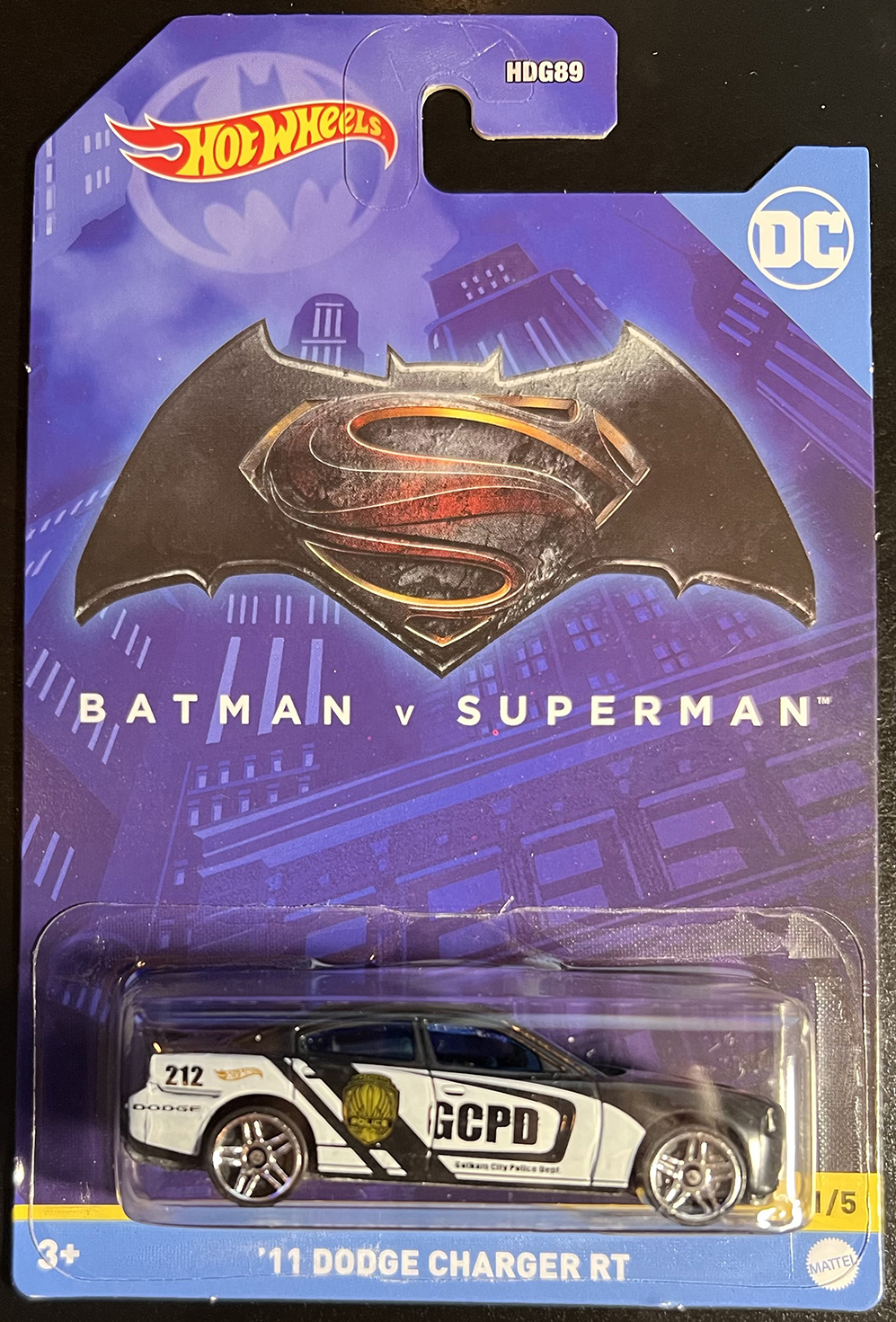 Hot Wheels 2022 HW Batman Series 5/5 Gold Batman: The Animated Series  **LOOSE**