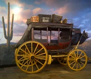 An 1849 Concord Stagecoach, the base of the Stagefright.