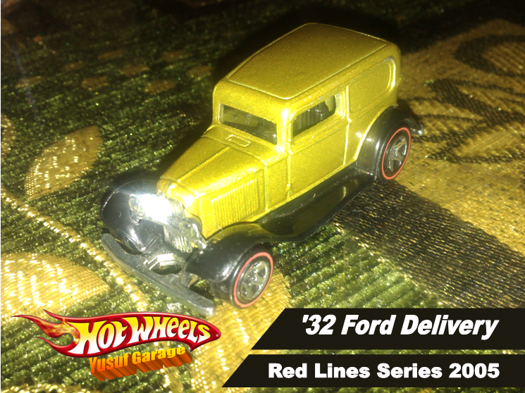 Hot Wheels Larry's Garage Series '32 FORD SEDAN DELIVERY w/RRs Orange/Black 