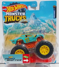 Carrinho Hot Wheels Monster Truck Night Shifter Vermelho